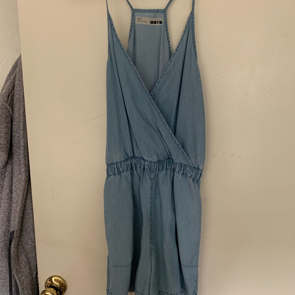 Top shop romper with pockets